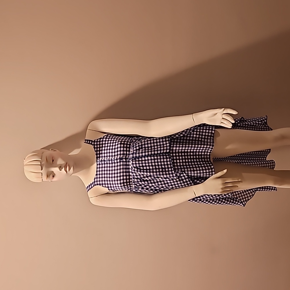 Big Girls High-Low Overlay Gingham Dress